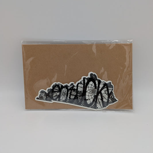 Handmade By Jessica M Vinyl Stickers Kentucky Zentangle