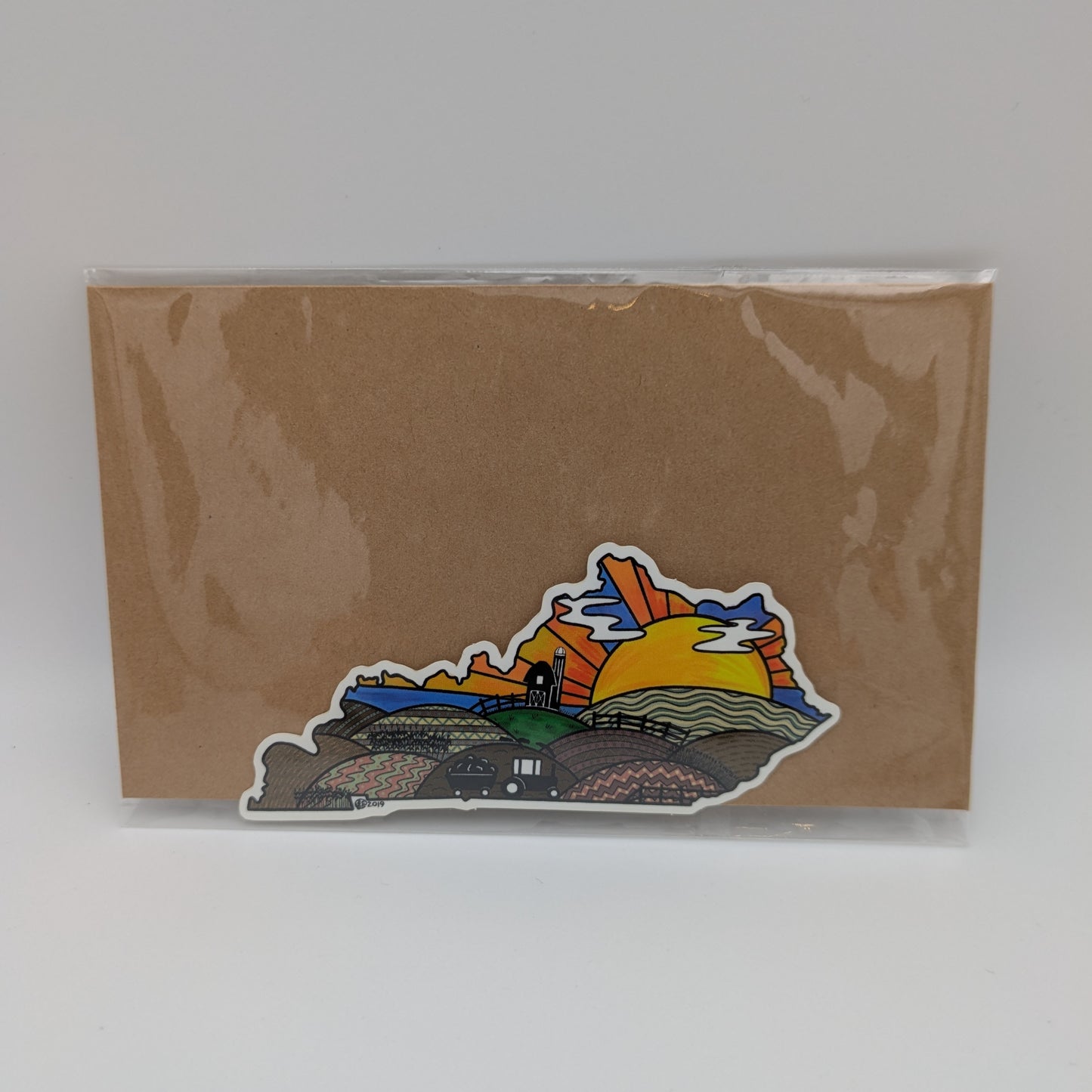 Handmade By Jessica M. Vinyl Stickers Kentucky Farm