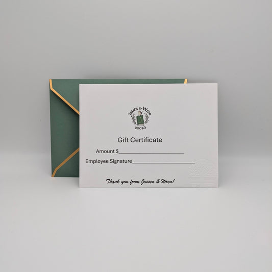 Jossen & Wren Gift Certificate